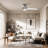 Doras 52" 3-Blade Flush Mount Ceiling Fan with LED Lights and Remote Control-1616937301