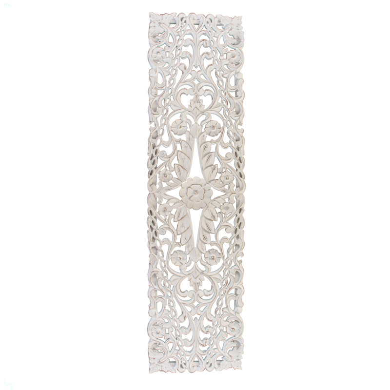 59.8X15.7X1.4" Floral Vine Panel, Decorative Wall Sculpture