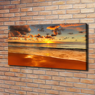 Sunset Beach - Wrapped Canvas Print