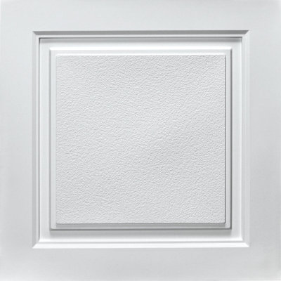 Westport 24 in. L x 24 in. W Smooth Vinyl Drop-In Ceiling Tile and Glue Up Ceiling Tile