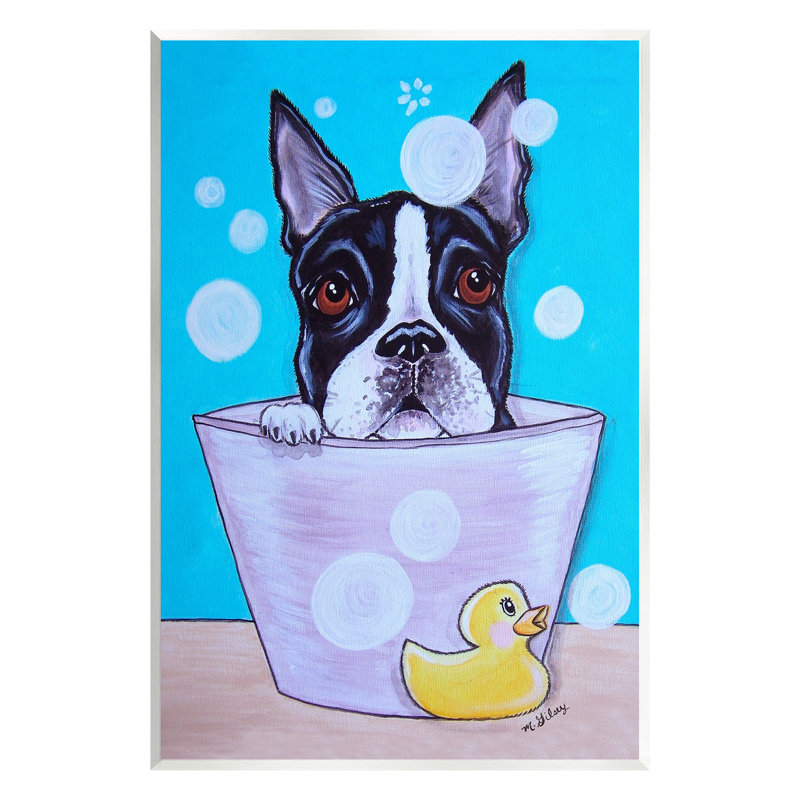 «Dog & Soap Bubbles» par Michelle Gilsey, H 15 po x l 10 po