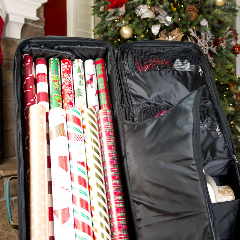 Rolling Vertical Wrapping Paper Storage Container
