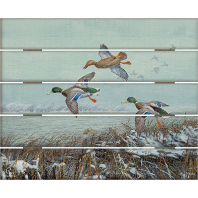 «Finding Open Water», 18 po x 22 po, palette d'art en bois