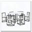 Ensemble de table de salle à manger moderne en faux marbre avec 6 chaises-20012877