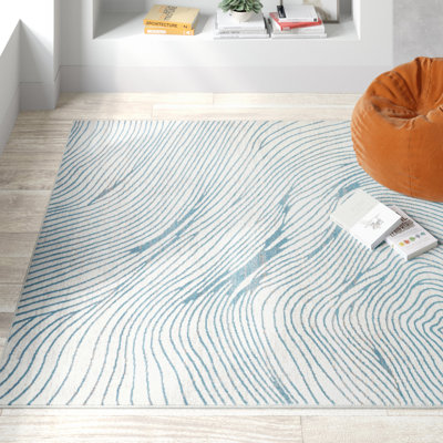 Tapis ivoire / bleu Amdrea