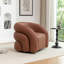 Fauteuil demi-tonneau pivotant en cuir artificiel Coyle-523977500