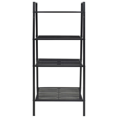 Bookshelf Ladder Bookcase Plant Display Shelving Unit 4 Tiers Metal