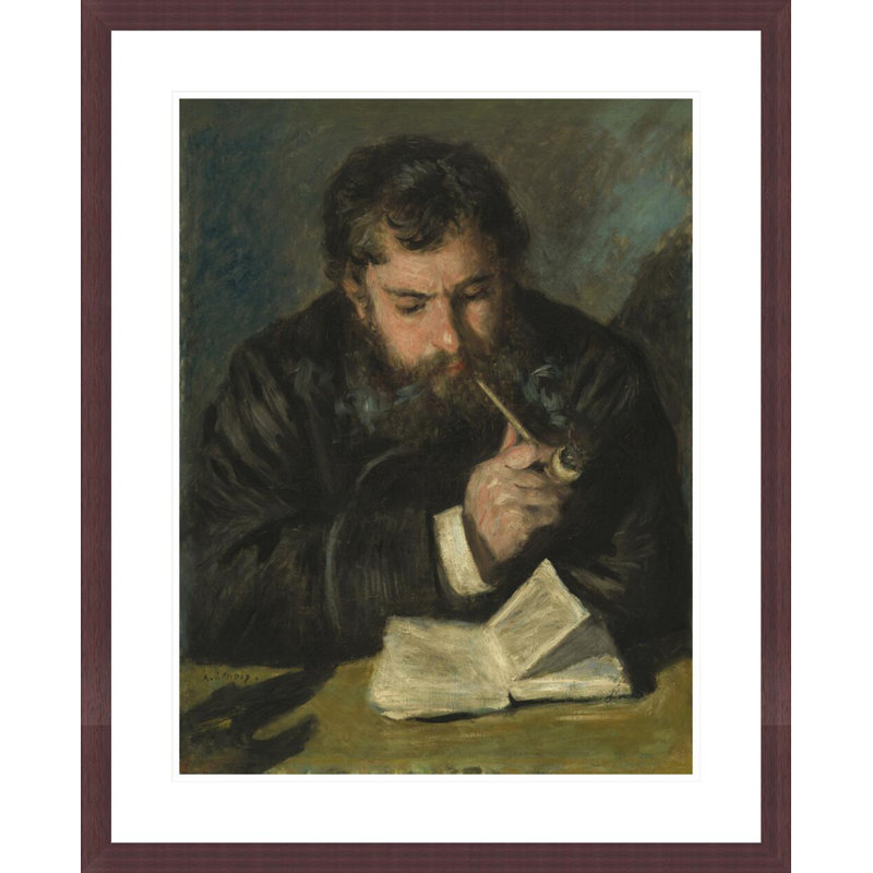 «Claude Monet» par Pierre-Auguste Renoir, impression giclée encadrée, H 28,86 po x l 23,5 po