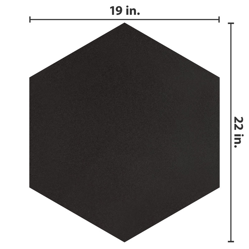 Textile Basic 19" x 22" Porcelain Wall & Floor Tile, Black