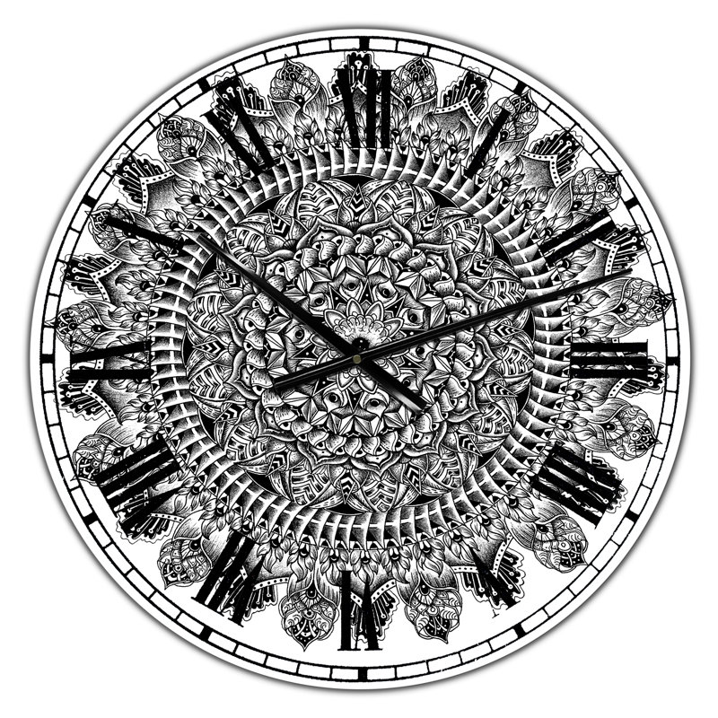 Mandala - grande horloge murale traditionnelle, Petit