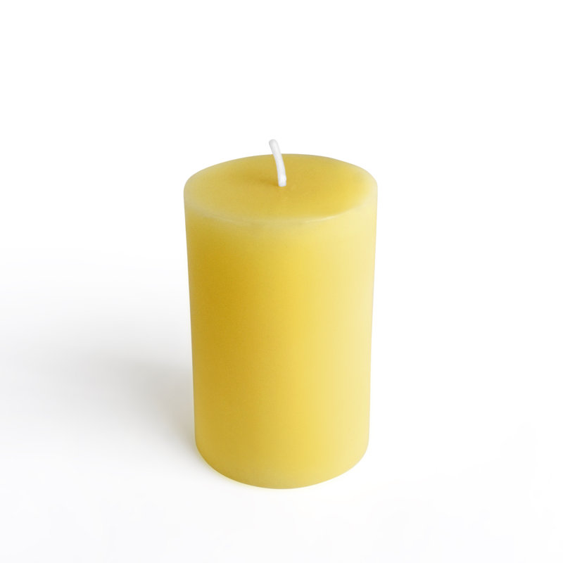 Bougie flottante non parfumée, 1, Jaune, 2 po x 3 po