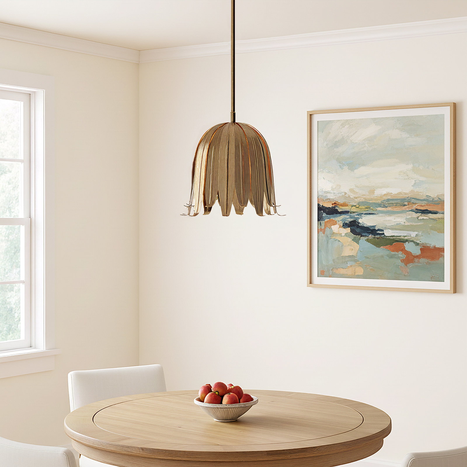 Dimmable Single Light Pendant, Antique Bronze