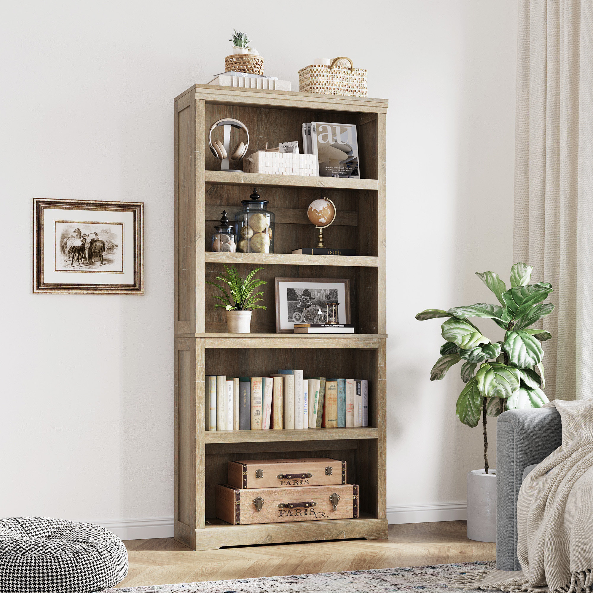 Union Rustic Kiwako 68.3" Tall Bookshelf & Reviews Wayfair Canada