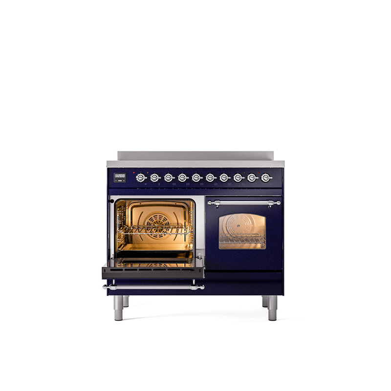 ILVE Nostalgie II 40 in Induction Range, Midnight Blue/Chrome