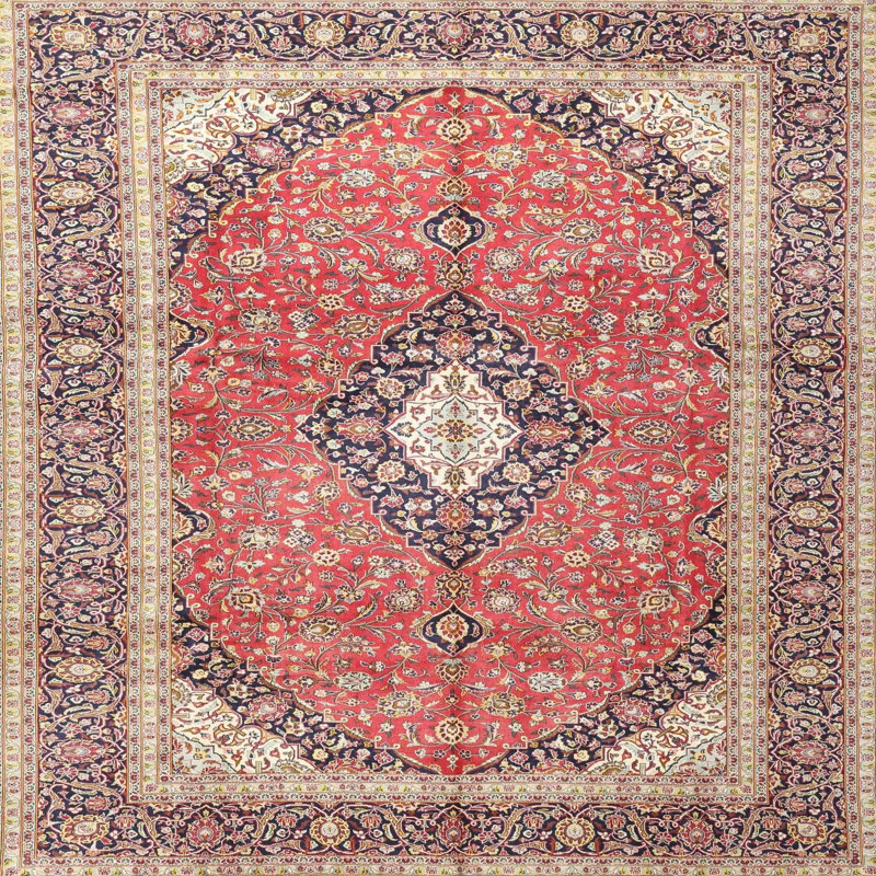 Tapis traditionnel brun / rouge / gris Cyress, Rectangle 2 pi x 4 pi