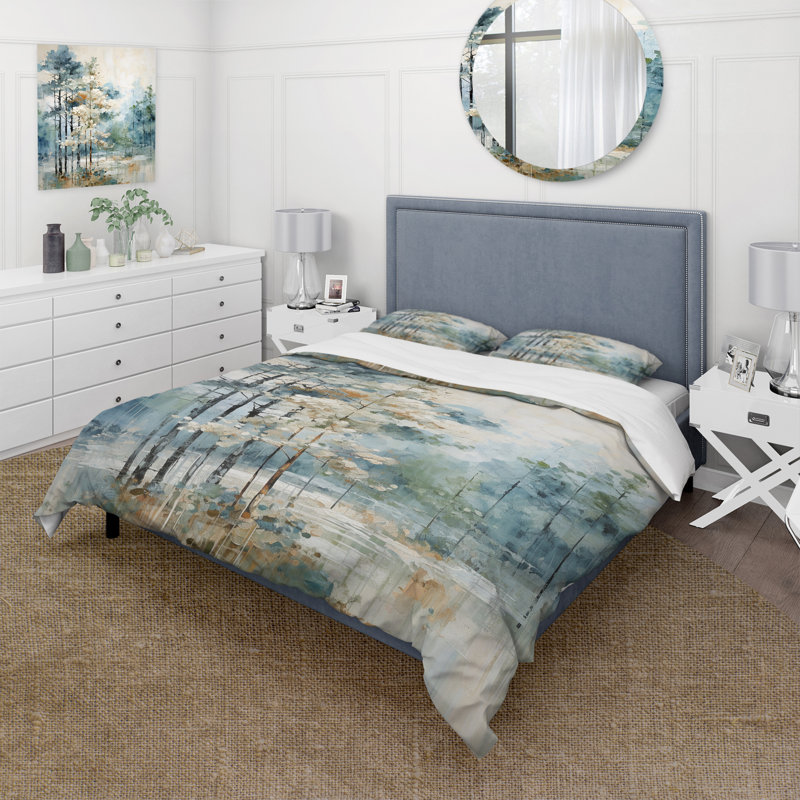 Ensemble de housse de couette en microfibre / polyester Pine Tree Enchanted Forest II Bedding