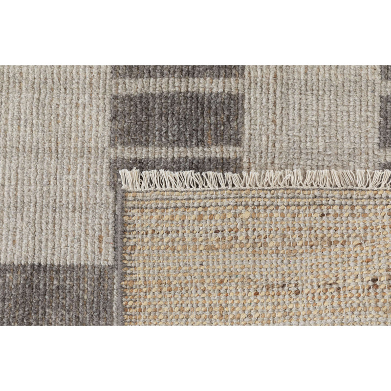 Tapis d'intérieur en laine noué à la main Todd, Tapis de couloir 2 pi 6 po x 8 pi