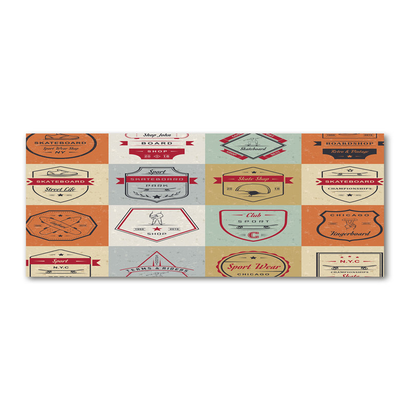 Skateboard Signs - Wrapped Canvas Print