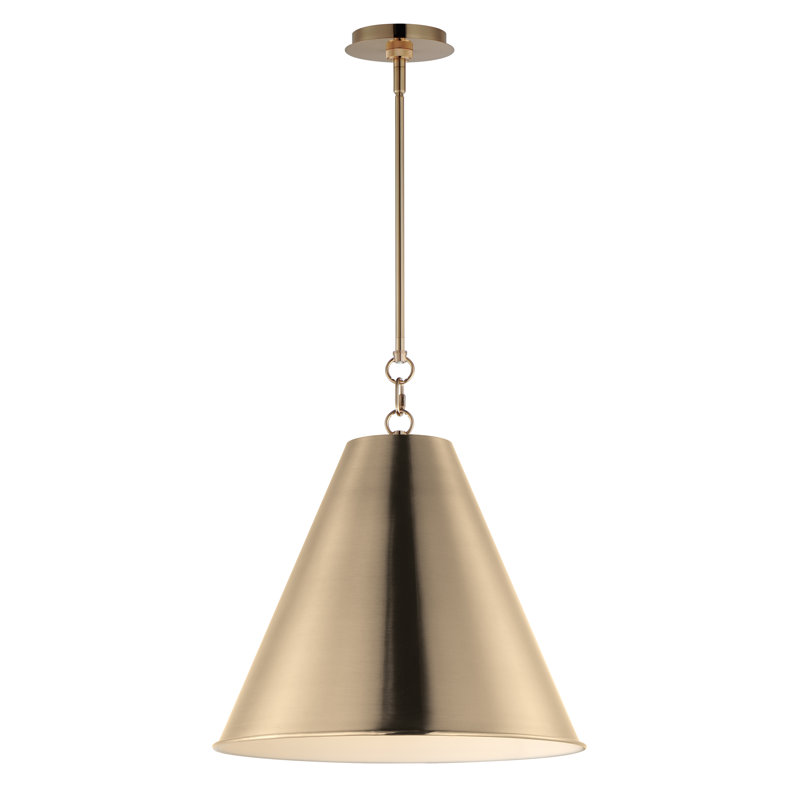 Luminaire suspendu simple à 1 lumière Lorrenda, Héritage, H 15 po x l 18 po x P 18 po