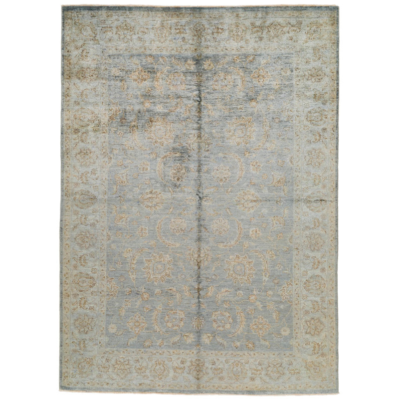 Tapis traditionnel bleu et gris 6 x 8