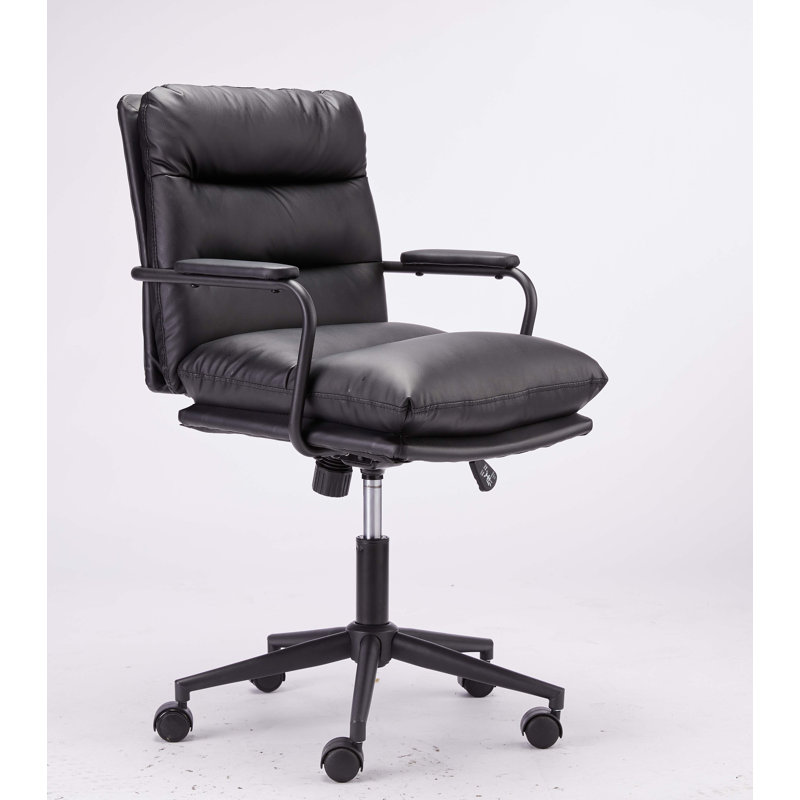 Chaise de bureau Mid-Century ergonomique avec hauteur réglable et tissu pivotant et respirant pour un bureau confortable