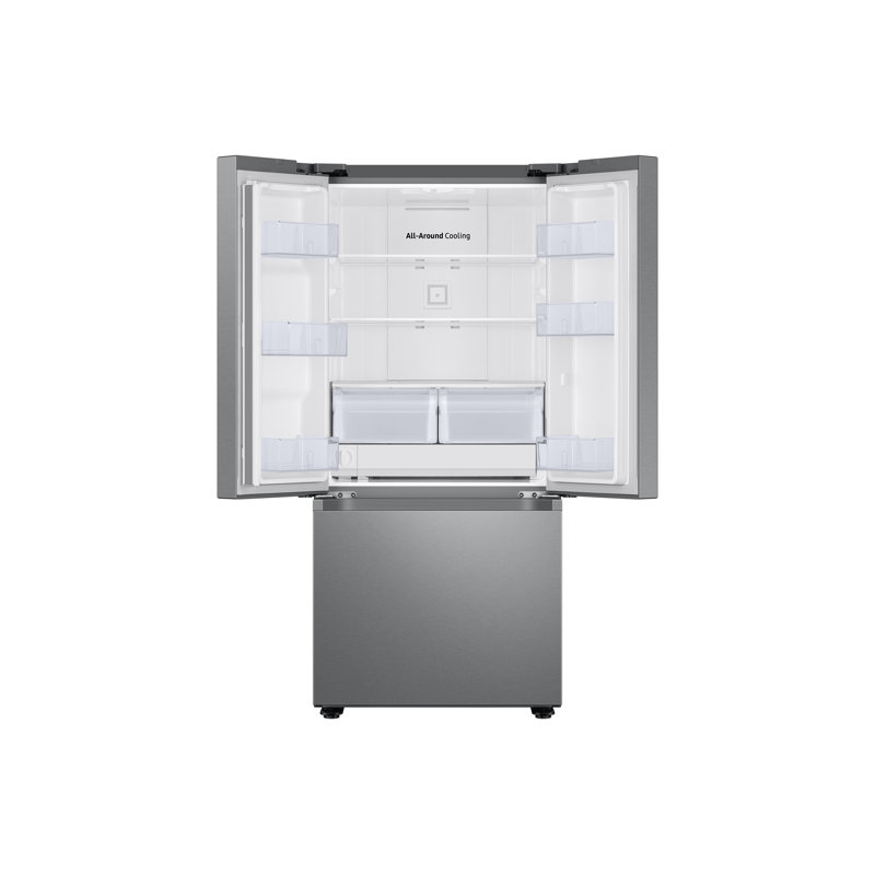 Samsung 22 pi. Cu. Réfrigérateur à 3 portes avec distributeur d'eau externe Smart, Acier Inoxydable
