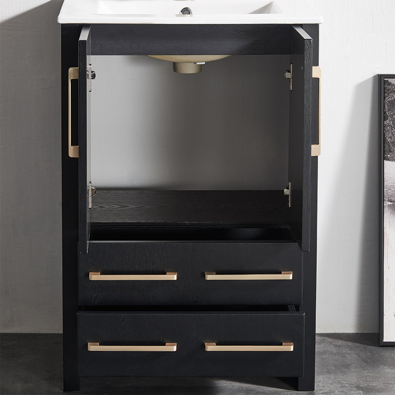 24"Modern Single Bathroom Vanity With Vessel Sink