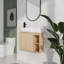 Meuble-lavabo mural 26 po - Lavabo asymétrique en céramique et portes à fermeture douce