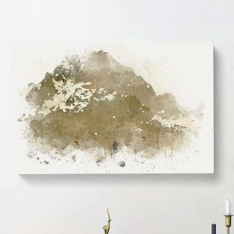 Brown Mountain in Abstract - Wrapped Canvas, 40cm H x 60cm W x 3cm D