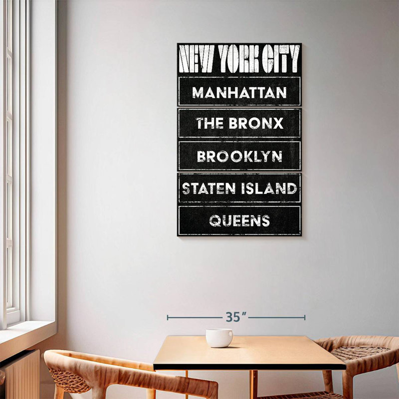 Boroughs Of New York, H 57 po x l 36 po