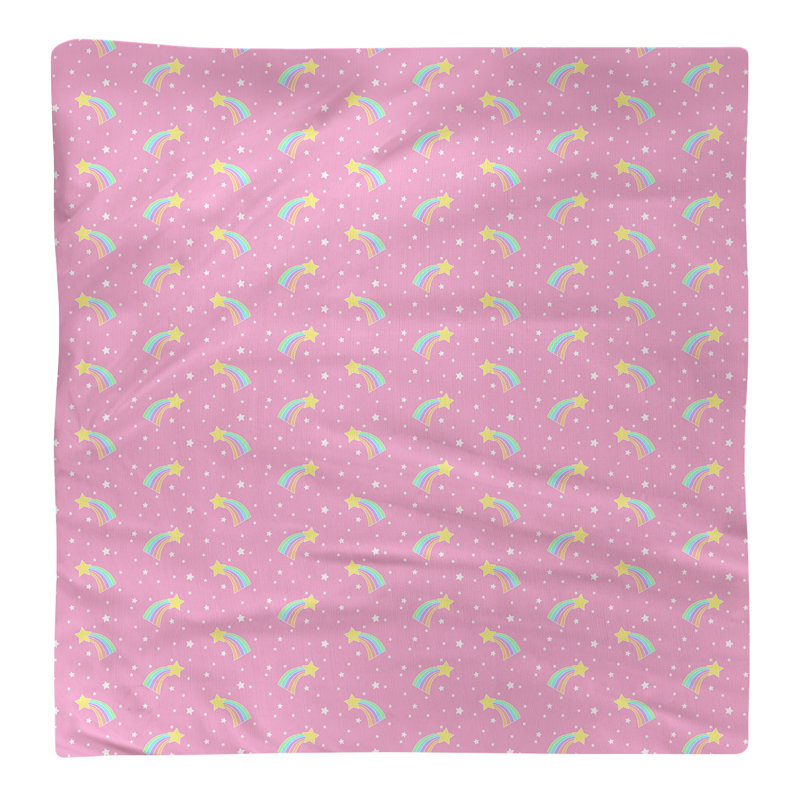 Serviette de coton à motif filante stars, H 0,1 po x l 10 po x P 10 po, Rose, Sergé de polyester