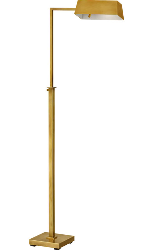 Adley Adjustable Pharmacy Floor Lamp, Hand-Rubbed Antique Brass