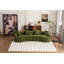 Canapé courbé sans os, canapé modulaire à compression, haute densité vert, canapé-lit pour salon, salon, chambre à coucher, chenille-958154996