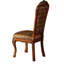 De 2 chaises avec accoudoirs en chêne et cerisier beige - siège et dossier rembourrés avec des motifs floraux à carreaux attrayants qui ajoutent une touche opulente à votre chaise de salle à manger