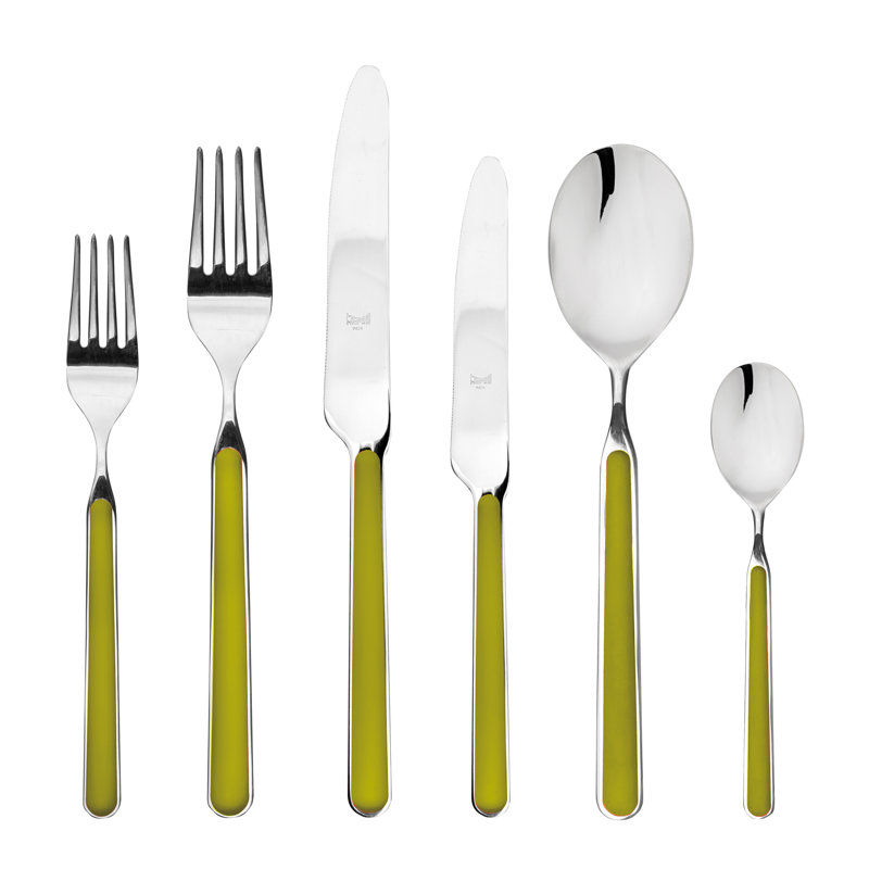 Ensemble de couverts Fantasia - 36 pièces - Vert olive, Vert olive