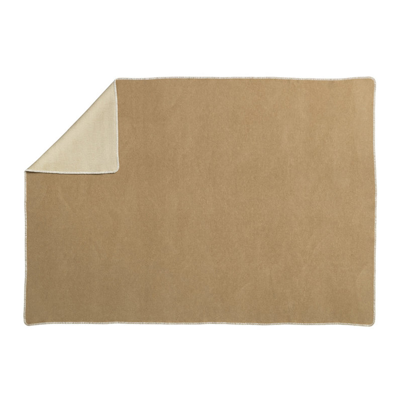 Jeté en mélange de coton doux, Crème