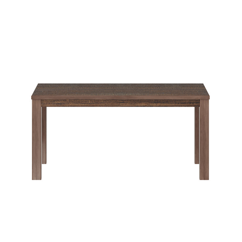 Albany 63" Dark Brown Solid Wood Dining Table for 6