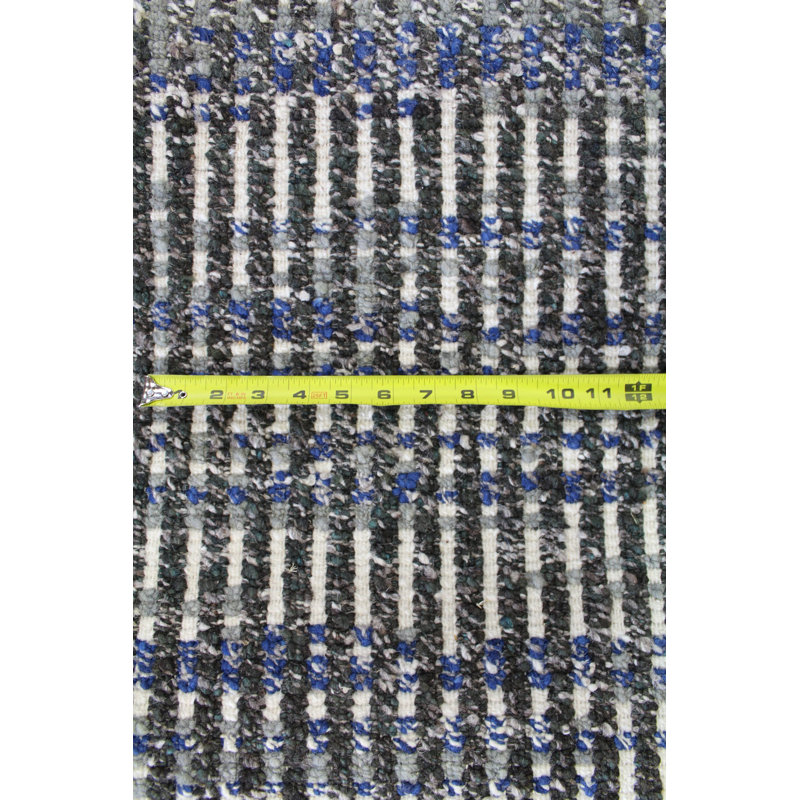 Tapis vert en laine noué à la main de conception unique 6 pi x 9 pi New Age