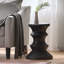 Table d'appoint en béton léger - Conception simple, finition noire, l 15,75 po x P 15,75 po x H 20 po, aucun assemblage requis, détails fabriqués à la main