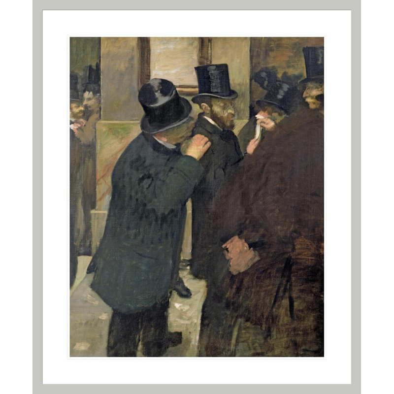«At the Stock Market» par Edgar Degas, impression giclée encadrée, H 40,17 po x l 33,5 po