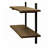 Rundell 36" Wide Rustic Industrial Solid Wood and Metal Frame Wall Mounted Tiered Shelf With Storage