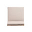 Chaise longue OMI en acacia et coussin beige