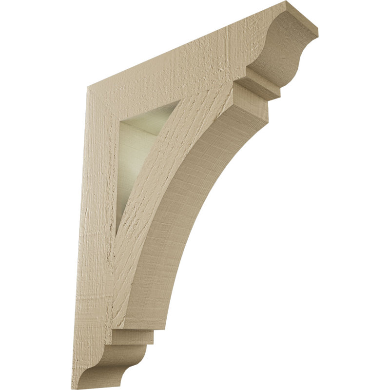 Support traditionnel Timberthane en faux bois de cèdre brut Thorton, l 3 1/2 po x P 16 po x H 20 po, brun clair apprêté