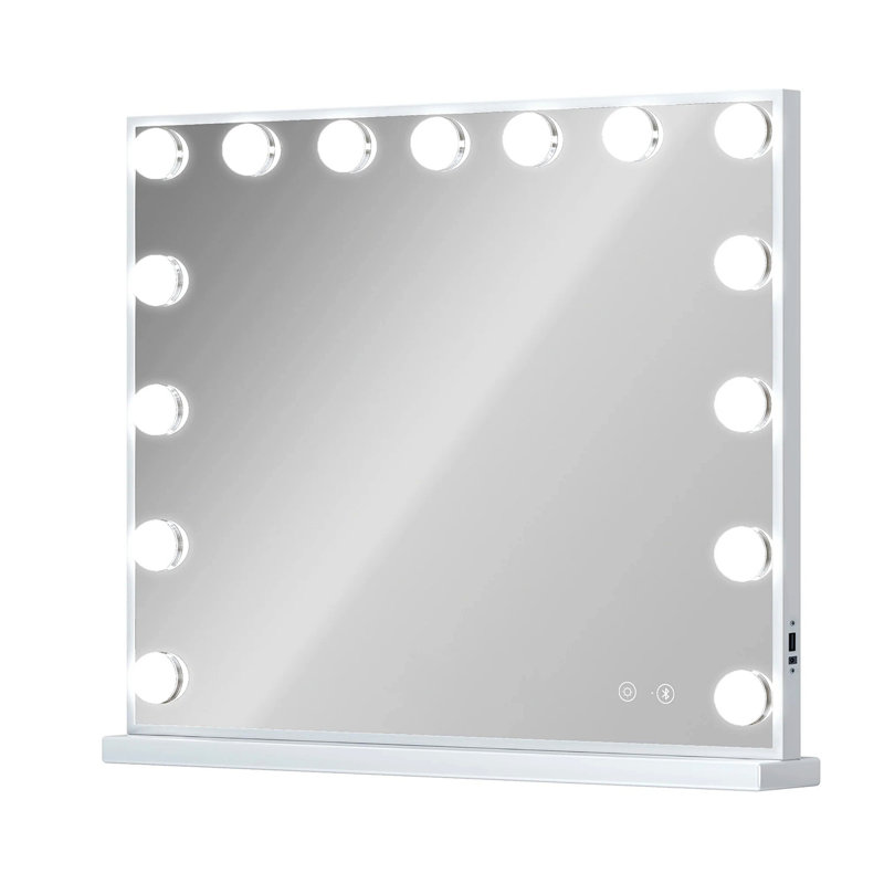 Miroir de salle de bain avec lumières et haut-parleur Bluetooth