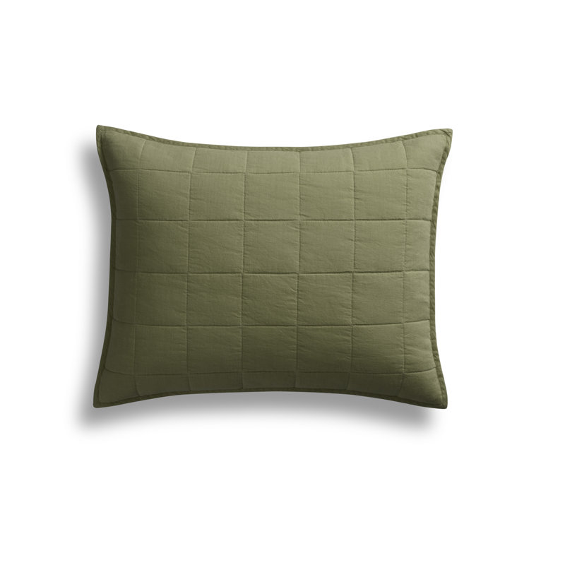 Ester Quilt Set, Queen Quilt + 2 Queen Shams, Loden Green
