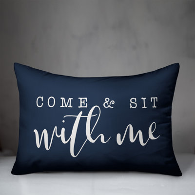 Textual Outdoor Throw Pillow
