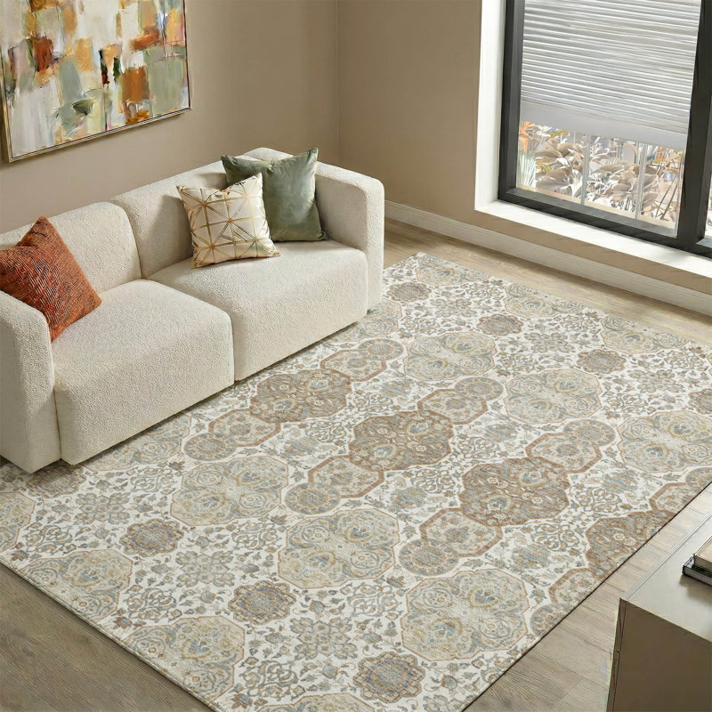 Tapis lavable à la machine de qualité supérieure Mayfield AMF2483, Ivory, 9' x 12'