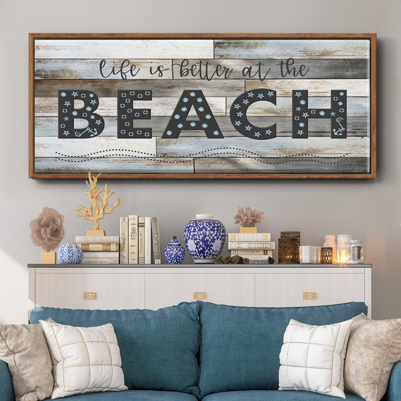 Better at the Beach - Toile encadrée, H 20 po x l 50 po