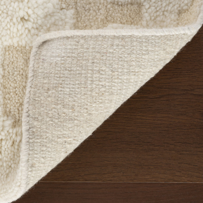 Alora Natural Hand Knotted Wool Rug, Rectangle 5' x 8'