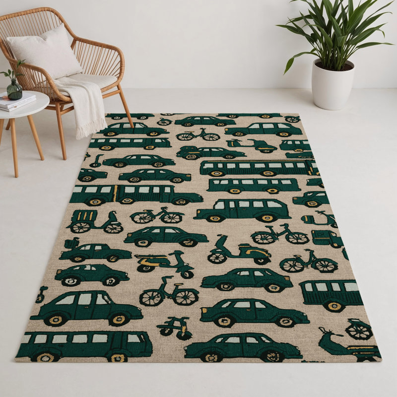 Tapis intérieur et extérieur beige Transport, Rectangle 9 pi x 12 pi